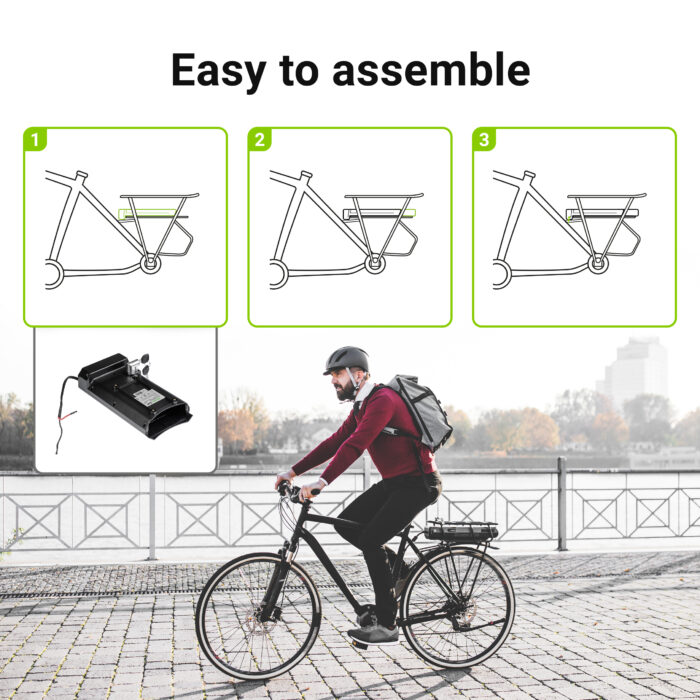 Green Cell batteri 12Ah (432Wh) för Elektriska Cyklar E-Cyklar 36V - Bild 4