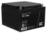 Green Cell AGM VRLA 12V 26Ah underhållsfri batteri för gräsklippare. skoter. båt. rullstol.