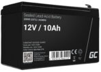 Green Cell AGM VRLA 12V 10Ah underhållsfri batteri för UPS-enheter.