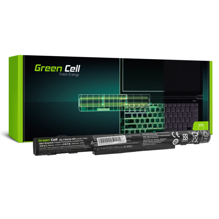 Green Cell batteri AL15A32 för Acer Aspire E5-573 E5-573G E5-573TG E5-722 E5-722G V3-574 V3-574G TravelMate P277. - Bild 1