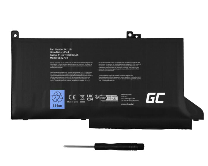 Green Cell Batteri DJ1J0 för Dell Latitude 7280 7290 7380 7390 7480 7490 - Bild 3
