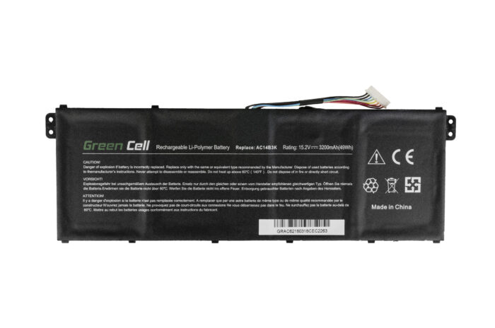 Green Cell batteri AC14B3K AC14B8K för Acer Aspire 5 A515 A517 R15 R5-571T Spin 3 SP315-51 SP513-51 Swift 3 SF314-52. - Bild 3