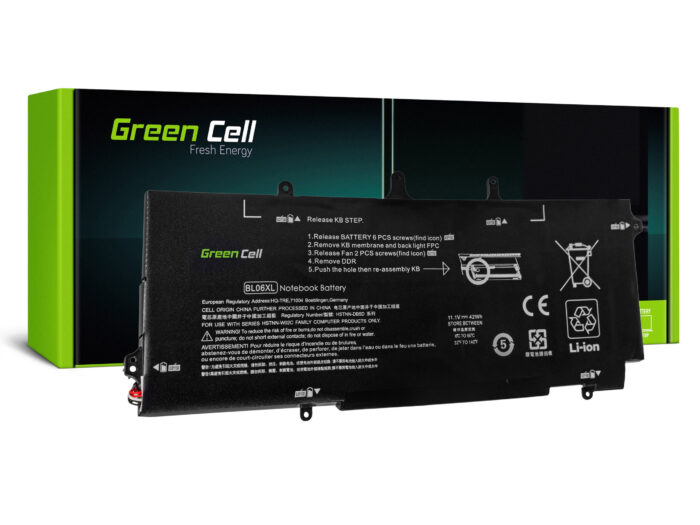 Green Cell batteri BL06XL HSTNN-DB5D för HP EliteBook Folio 1040 G1 G2 - Bild 1