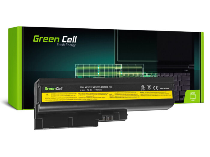 Green Cell batteri för Lenovo IBM ThinkPad T60 T60p T61 R60 R60e R60i R61 R61i T61p R500 SL500 W500. - Bild 1