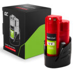 Green Cell Batteri för Milwaukee M12 12V 3Ah Ersättningsbatteri M12 B3 4932451388