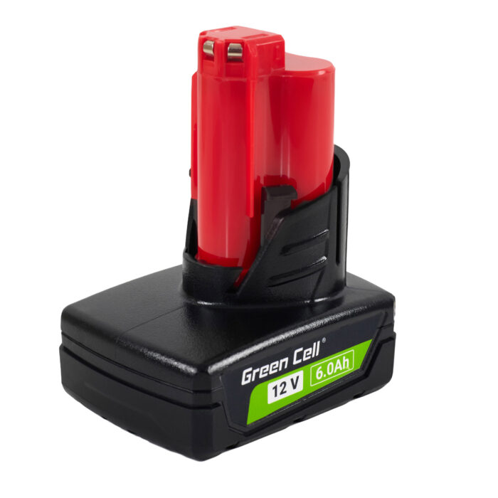 Green Cell batteri för Milwaukee M12 12V 6Ah Ersättningsbatteri M12 B6 4932451395 - Bild 2