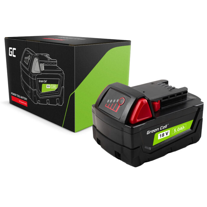 Green Cell batteri för Milwaukee M18 18V 5Ah Ersättningsbatteri M18 B5 4932430483 - Bild 1