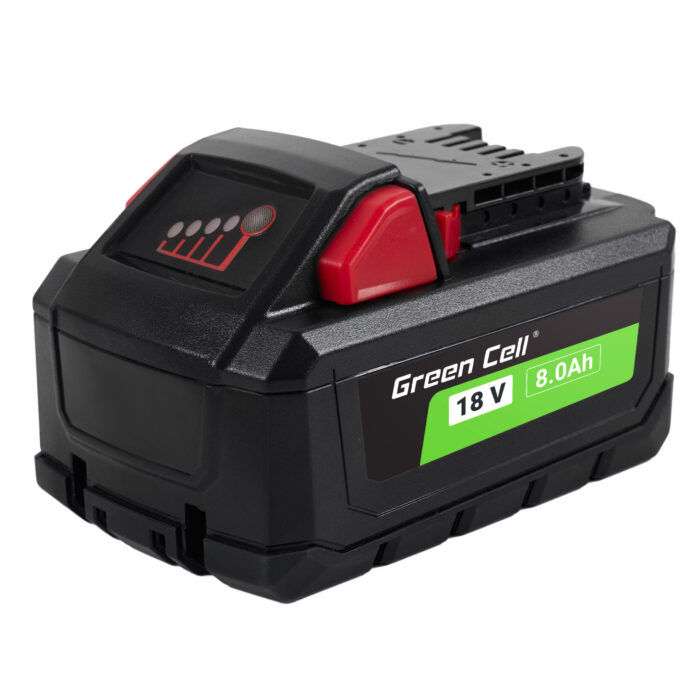 Green Cell batteri för Milwaukee M18 18V 8Ah Ersättningsbatteri M18 HB8 4932471070 - Bild 4