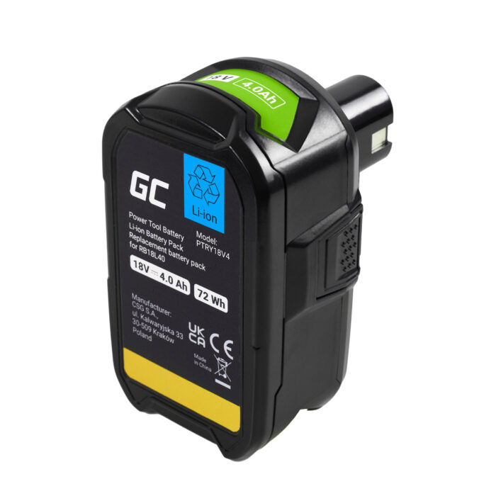 Green Cell batteri för Ryobi ONE+ 18V 4Ah Ersättningsbatteri RB18L40 - Bild 4