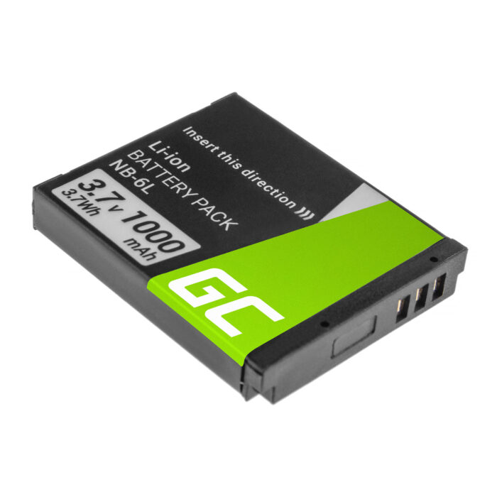 Green Cell kamera Batteri NB-6L för Canon PowerShot ELPH 500HS SX 240HS 260HS 270HS 280HS 510HS 520HS 530HS 3.7V 1000mAh - Bild 1