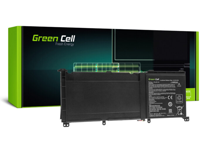 Green Cell batteri C41N1416 för Asus G501J G501JW G501V G501VW i Asus ZenBook Pro UX501 UX501J UX501JW UX501V UX501VW. - Bild 1