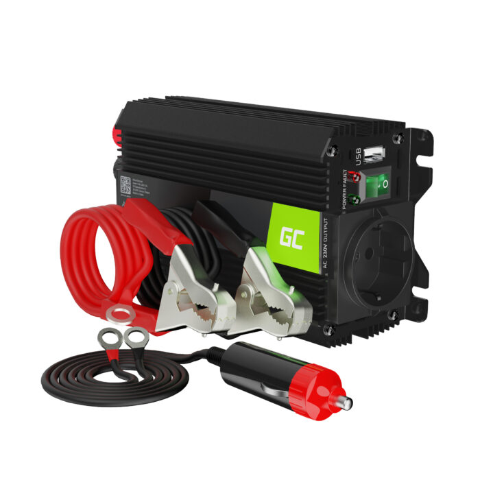 Green Cell Strömomvandlare PRO 12V till 230V 300W/600W Modifierad sinusvåg - Bild 1
