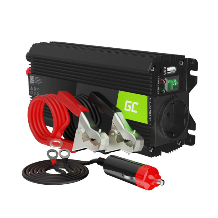 Green Cell Power Inverter PRO 12V till 230V 500W/1000W Modifierad sinusvåg - Bild 1