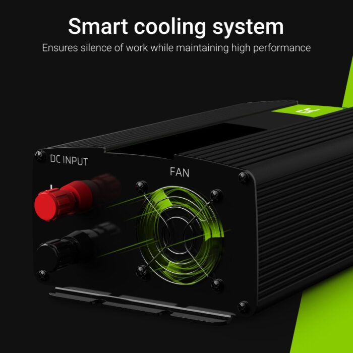 Green Cell Strömomvandlare 24V till 230V 300W/600W Modifierad sinuskurva UK PLUG - Bild 4