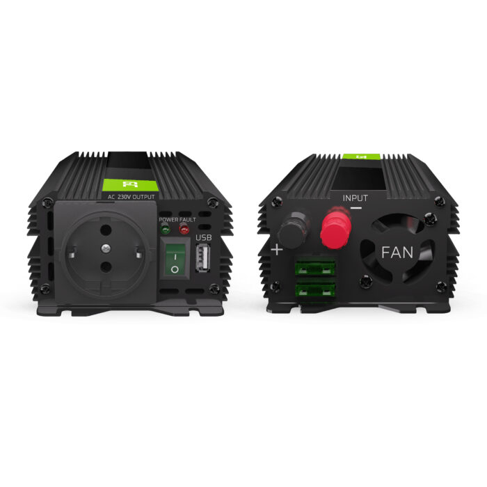 Green Cell Strömomvandlare PRO 24V till 230V 500W/1000W Modifierad sinuskurva - Bild 3