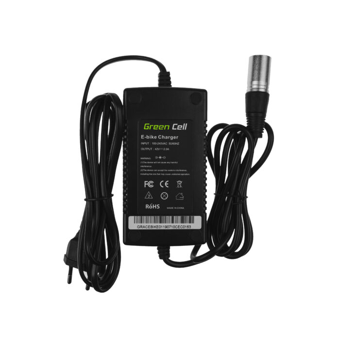 Green Cell Batteriladdare 42V 2A (XLR 3 PIN) för E-BIKE 36V. - Bild 3