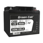 Green Cell CUBE AGM IP54 12V 40Ah VRLA Batteri Gel djupcykel skoter gräsklippare båt pråm gräsklippare traktor fiskebåt.