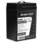 Green Cell CUBE AGM IP54 6V 4Ah VRLA Batteri Gel djupcykel skoter gräsklippare båt pråm gräsklippare traktor fiskebåt.
