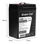Green Cell CUBE AGM IP54 6V 4Ah VRLA Batteri Gel djupcykel skoter gräsklippare båt pråm gräsklippare traktor fiskebåt. - Bild 3