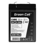 Green Cell CUBE AGM IP54 6V 4Ah VRLA Batteri Gel djupcykel skoter gräsklippare båt pråm gräsklippare traktor fiskebåt. - Bild 5