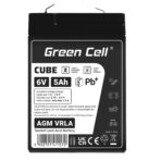 Green Cell CUBE AGM IP54 6V 5Ah VRLA Batteri Gel djupcykel leksaker för barn larmsystem. - Bild 5