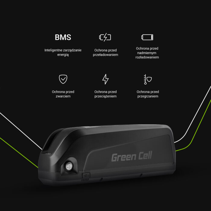 Green Cell E-cykel Batteri 48V 18Ah 864Wh Down Tube Ebike EC5 för Samebike. SMLRO med laddare. - Bild 2