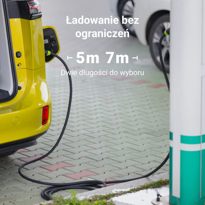 Green Cell Snap Typ 2 EV Laddkabel 11kW 7m för Tesla Model Y 3 S X. VW ID.4. Kia EV6. Hyundai IONIQ 5. Ford Mach-E. - Bild 3