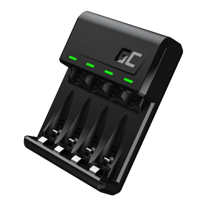 Green Cell VitalCharger Ni-MH AA och AAA batteriladdare med Micro USB och USB-C port. - Bild 2