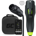 Green Cell Habu EV Mobil Laddare 11 kW 7 m Typ 2 till CEE 16 A för Laddning av Elektriska Fordon EV PHEV 2in1 Väggbox med Green Cell App.