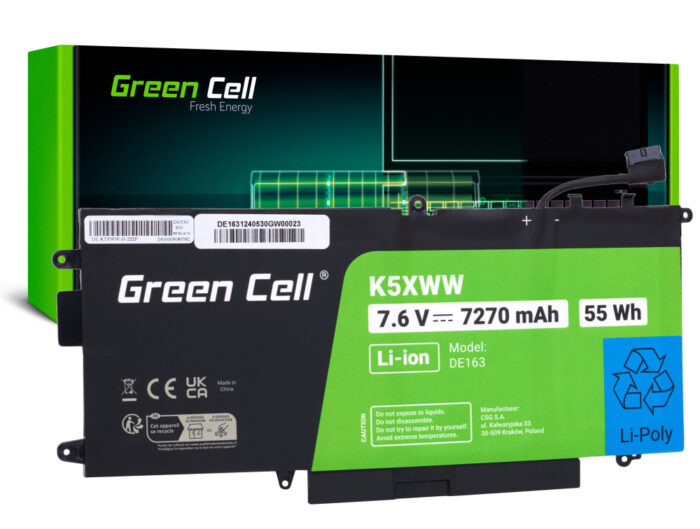 Green Cell Laptop Batteri K5XWW för Dell Latitude 7390 2-i-1 5289 7389 - Bild 1