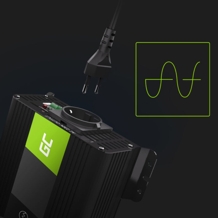 Green Cell Power Inverter PRO 12V till 230V 300W/600W Ren sinusvåg - Bild 4