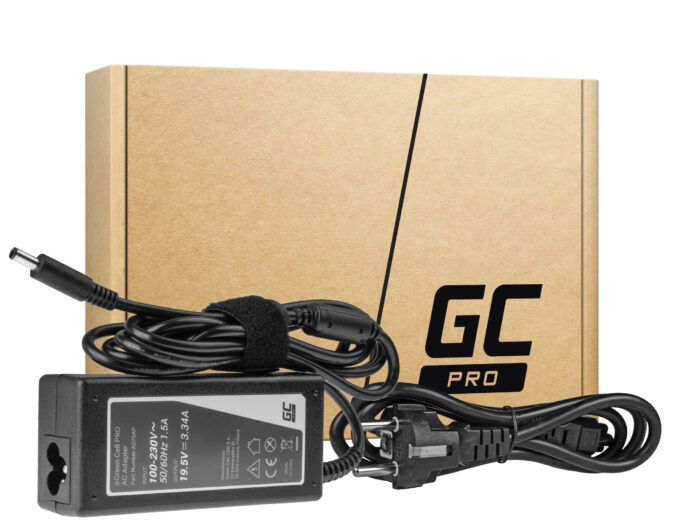 Green Cell PRO Laddare / AC Adapter 19.5V 3.34A 65W för Dell Inspiron 15 3543 3558 3559 5552 5558 5559 5568 17 5758 5759. - Bild 1