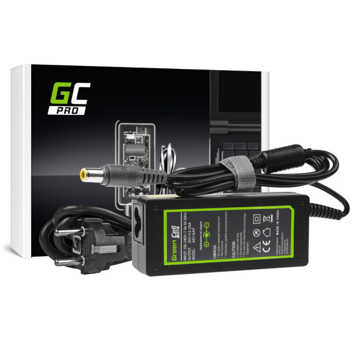 Green Cell PRO Laddare / AC-Adapter 20V 3.25A 65W för Lenovo B580 B590 ThinkPad T400 T410 T420 T430 T430s T60 T61 X201 X220 X230. - Bild 2