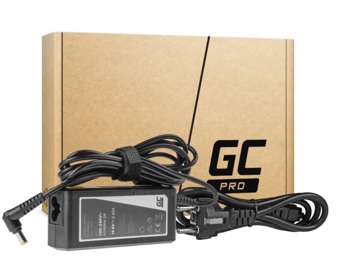 Green Cell PRO Laddare / AC Adapter 19V 3.42A 65W för Acer Aspire 5741G 5742 5742G E1-521 E1-531 E1-531G E1-570 E1-571 E1-571G. - Bild 1