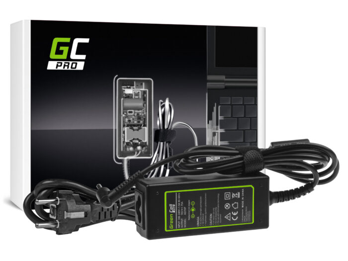 Green Cell PRO Laddare / AC Adapter 19V 1.75A 33W för Asus X201E Vivobook F200CA F200MA F201E Q200E S200E X200CA X200M X200MA. - Bild 1