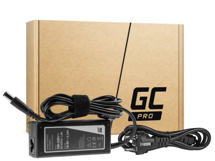 Green Cell PRO Laddare / AC-adapter 19.5V 3.34A 65W för Dell Latitude E6330 E6410 E6430 E6530 E7440 Inspiron 15 5558 15R N5110. - Bild 1