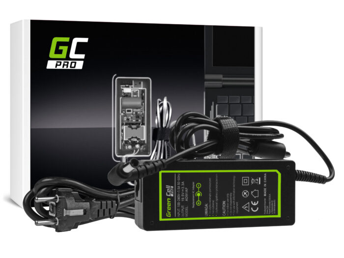 Green Cell PRO Laddare / AC-adapter 19.5V 3.34A 65W för Sony Vaio SVF14 SVF15 SVF152A29M SVF1521C6EW SVF15AA1QM. - Bild 1