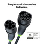 Green Cell Snap Typ 2 EV Laddningskabel 22 kW 5 m för Tesla Model 3 S X Y. VW ID.3. ID.4. ID.5. Kia EV6. Audi E-Tron. Fiat 500e. - Bild 3