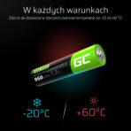 Green Cell 4x AAA HR03 950mAh Batteri - Bild 4