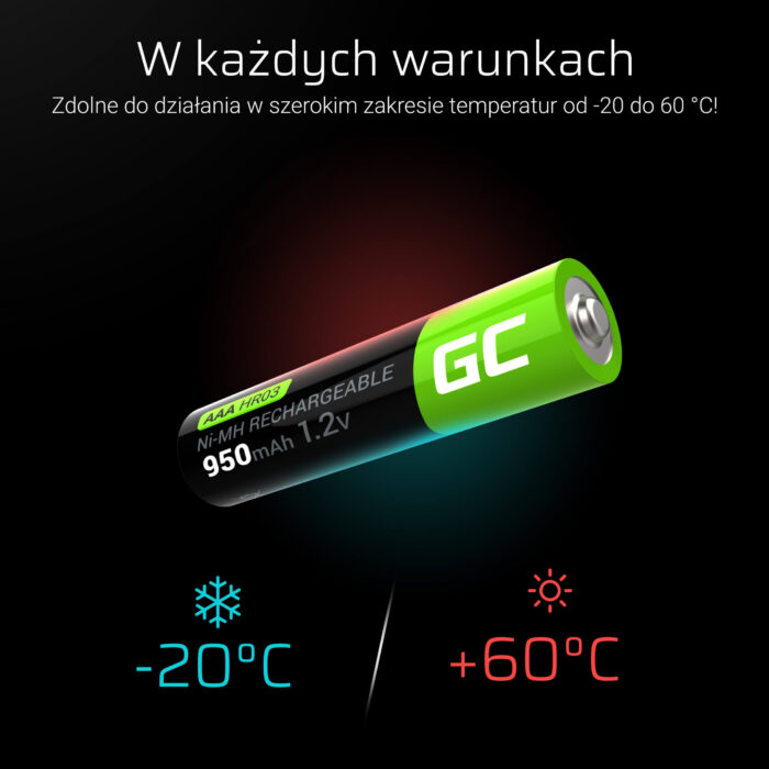 Green Cell 4x AAA HR03 950mAh Batteri - Bild 4