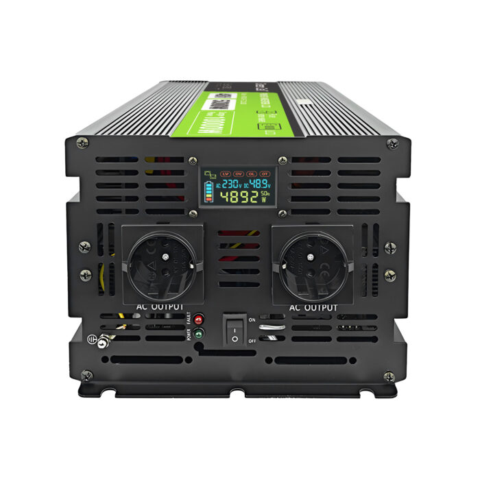 Green Cell PowerInverter LCD 48V 5000W/10000W bilomvandlare med display - ren sinusvåg. - Bild 3