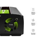 Bilströmomvandlare Green Cell 12V till 230V. 500W/1000W. - Bild 5