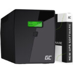 Green Cell UPS 2000VA 1200W Strömbild med LCD-display 6x IEC