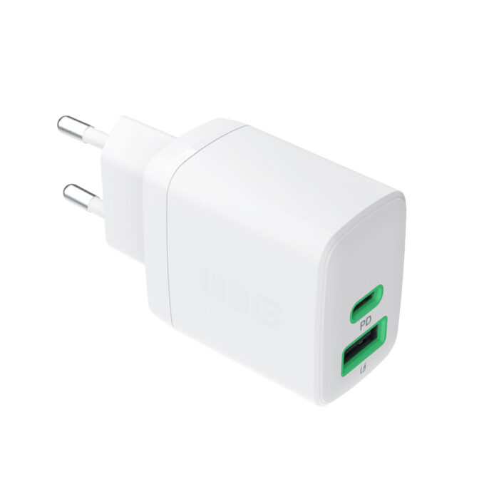 Greencell PowerSource Duo30 Laddare USB/USB-C Vit Strömadapter 30W Power Delivery. - Bild 4