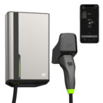 Green Cell HabuDen Wallbox 22kW 32A 5m Kabel Typ 2 Smart EV Laddningsstation med Green Cell App Bluetooth WiFi.