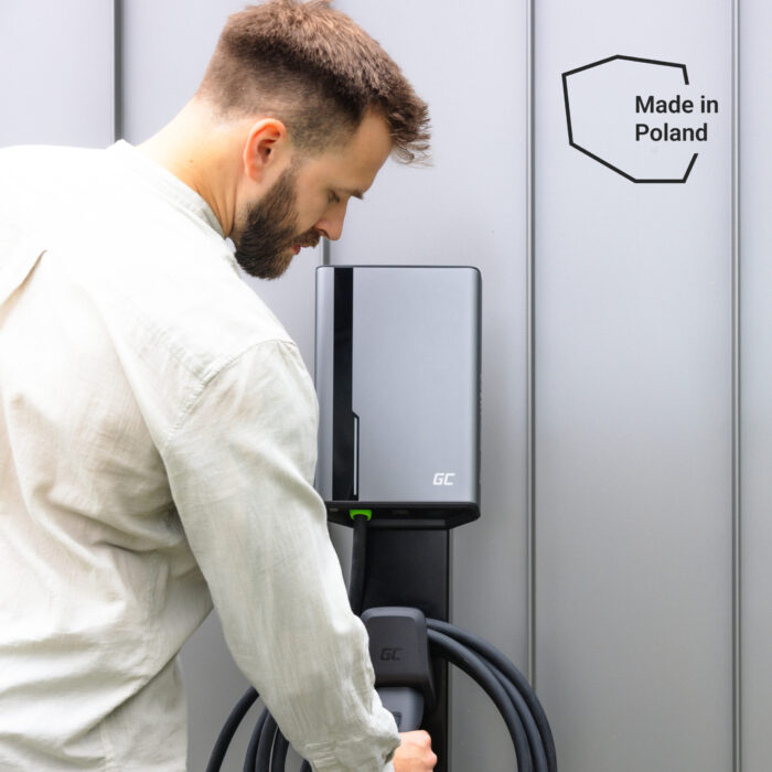 Green Cell HabuDen Wallbox 22kW 32A 5m Kabel Typ 2 Smart EV Laddningsstation med Green Cell App Bluetooth WiFi. - Bild 2