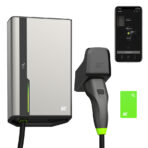 Greencell HabuDen Väggbox 22kW 32A 5m NFC Kabel Typ 2 Smart EV Laddningsstation med Green Cell App Bluetooth WiFi.