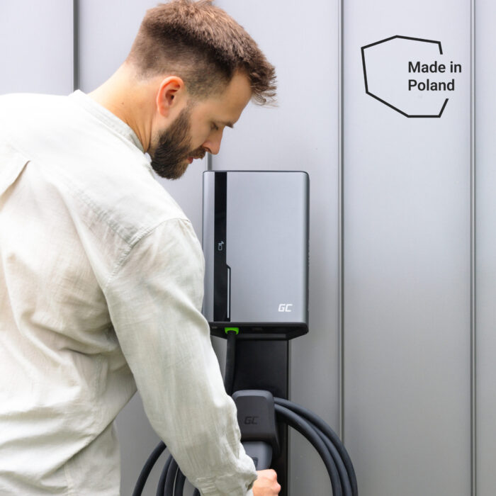 Greencell HabuDen Wallbox 22kW 32A 7.5m NFC Kabel Typ 2 Smart EV Laddstation med Green Cell App Bluetooth WiFi. - Bild 2