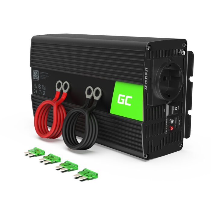 Green Cell Strömomvandlare 24V till 230V 1000W/2000W Modifierad sinusvåg. - Bild 1