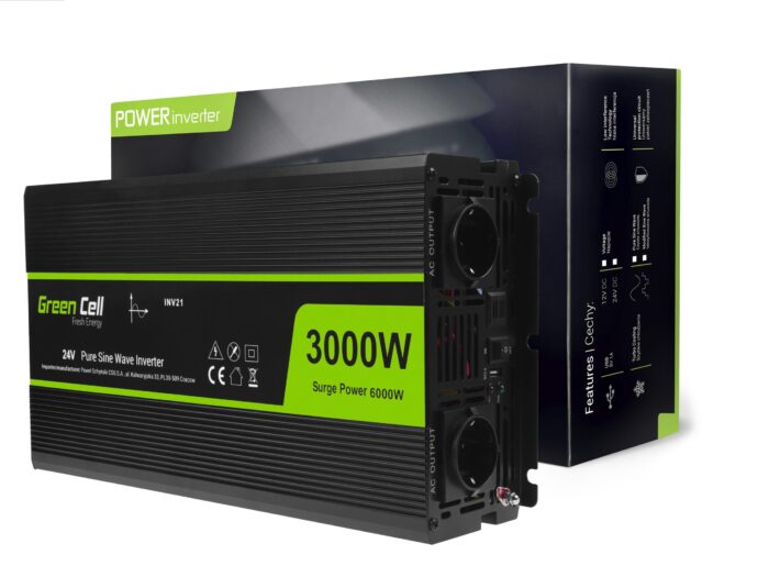 Green Cell Strömomvandlare 24V till 230V 3000W/6000W Ren sinusvåg - Bild 3